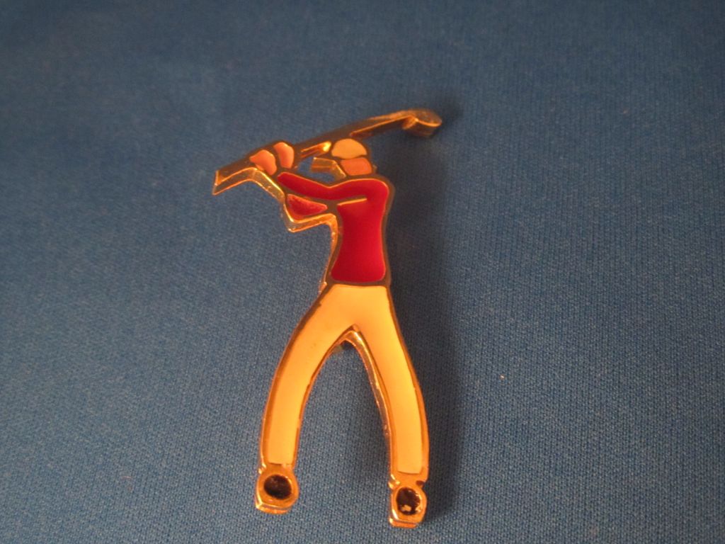 Golfer Brooch/Pin