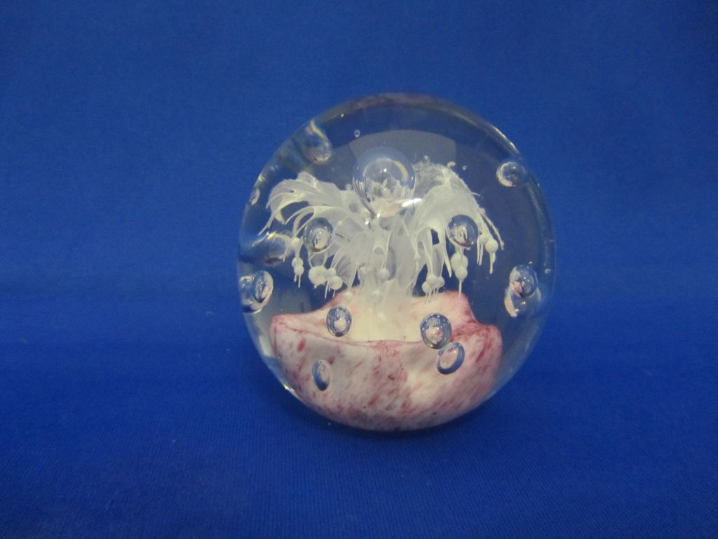 Pink champagne explosion paperweight