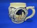 Highly collectable white and cobalt Beer stein